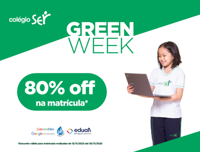Regulamento promoção “Green Week – 80% de desconto na matrícula”